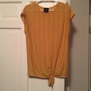 W5 sleeveless mustard color top, size small
